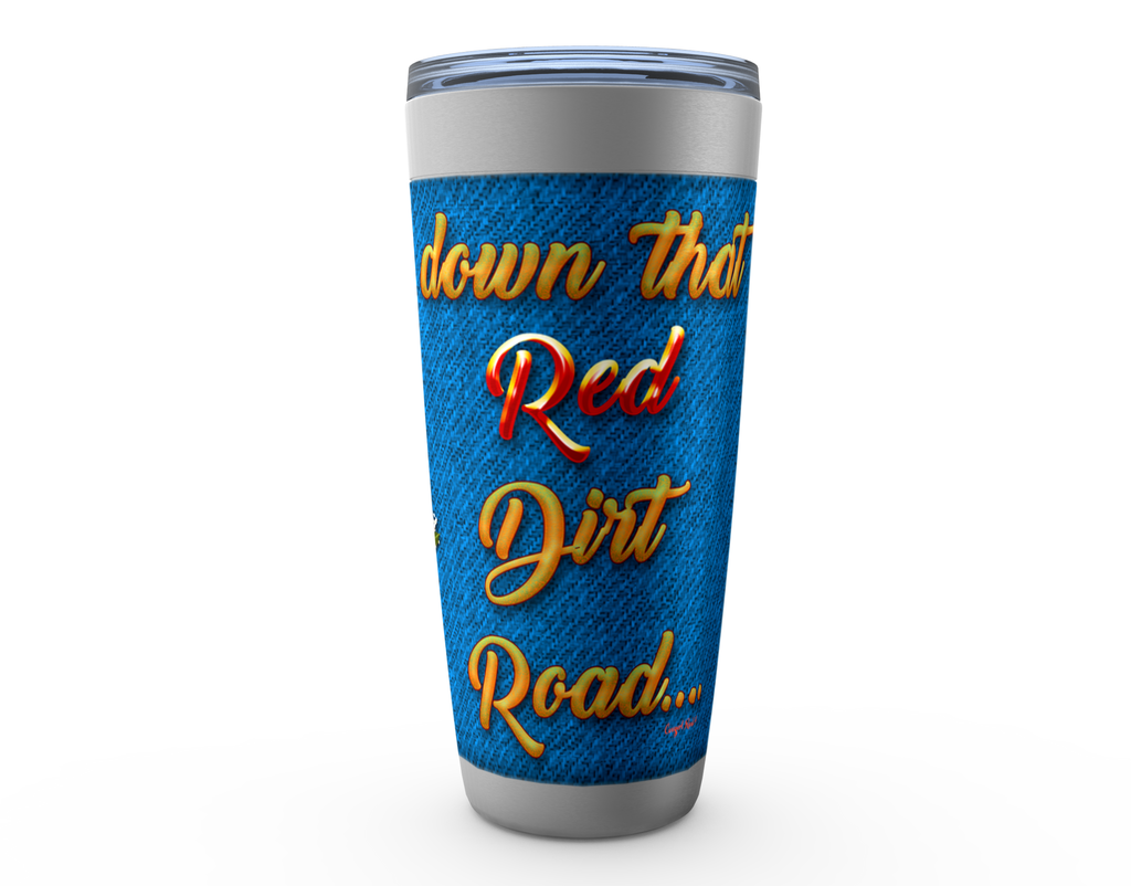 Cowgirl Roots™ Red Dirt Road Pin Up Tumbler 20oz Stainless Steel Insulated Hot and Cold Travel Mugs