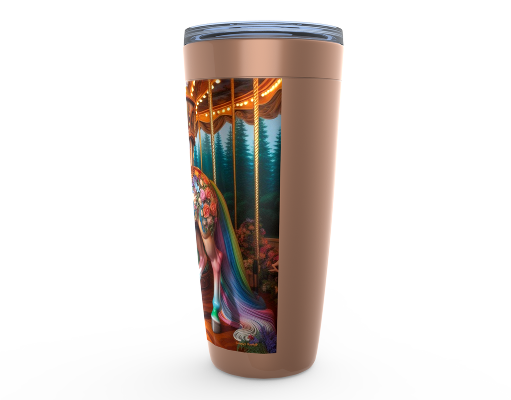 Cowgirl Roots™ Carousel Pony Tumbler 20oz Stainless Steel Insulated Hot and Cold Travel Mugs