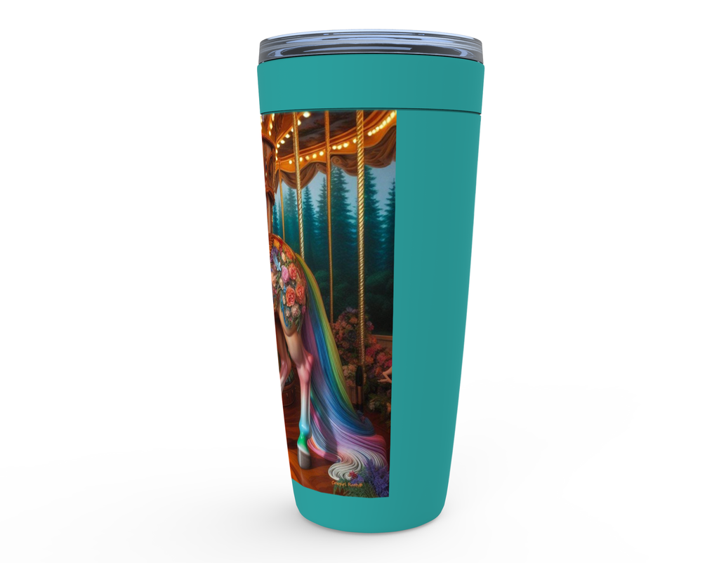 Cowgirl Roots™ Carousel Pony Tumbler 20oz Stainless Steel Insulated Hot and Cold Travel Mugs