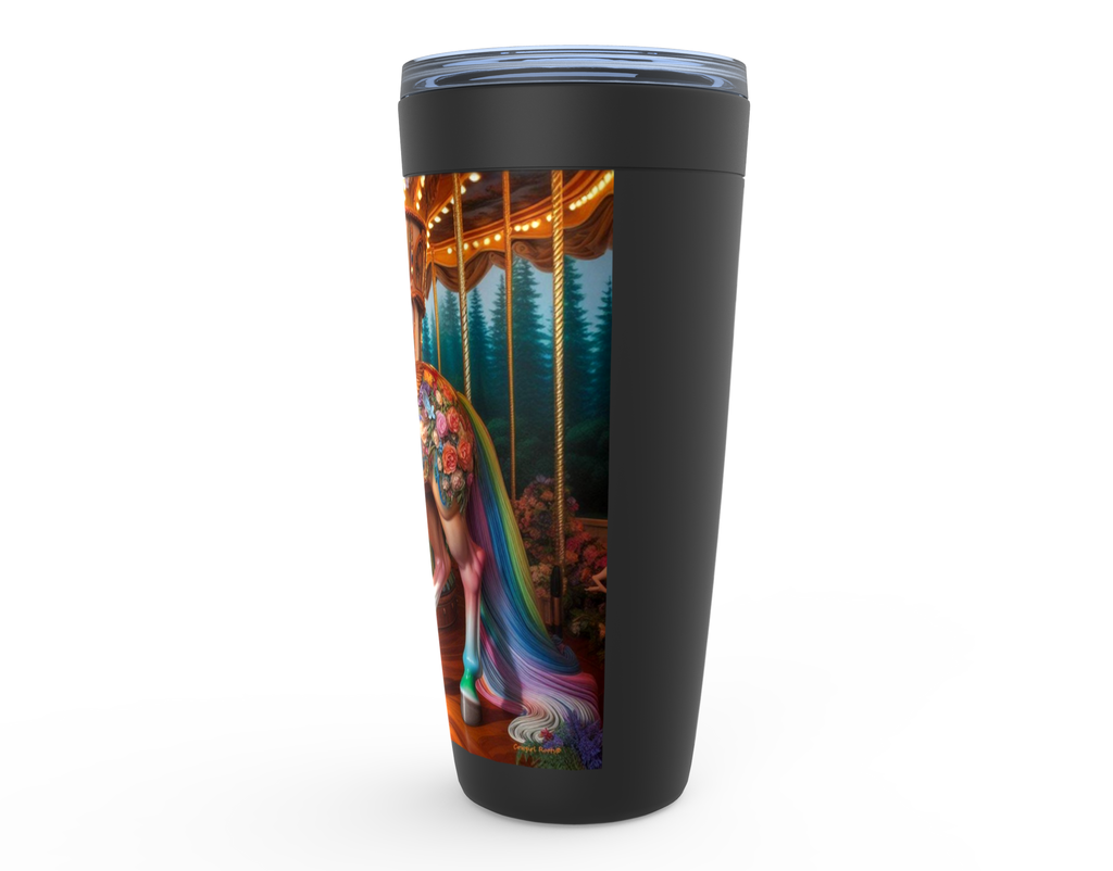 Cowgirl Roots™ Carousel Pony Tumbler 20oz Stainless Steel Insulated Hot and Cold Travel Mugs