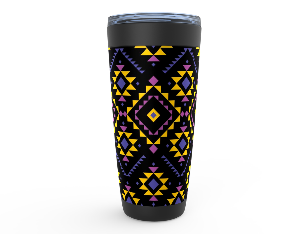 Cowgirl Roots™ Purple Tribal Western Design Tumbler 20oz Stainless Steel Insulated Hot and Cold Travel Mugs