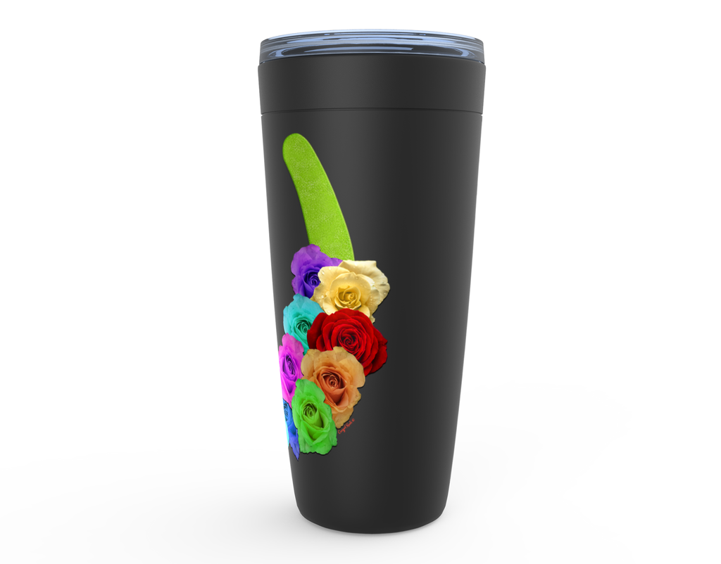 Cowgirl Roots™ Lucky Roses in Lime Tumbler 20oz Stainless Steel Insulated Hot and Cold Travel Mugs