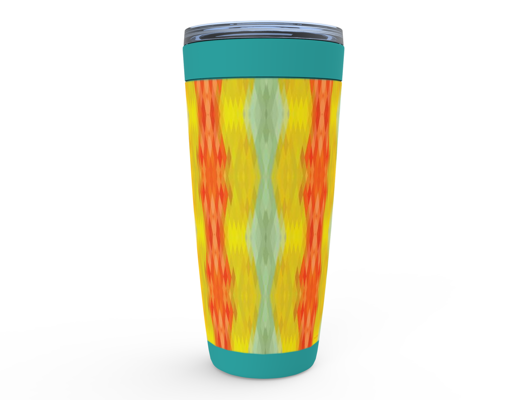 Cowgirl Roots™ Sunny Side Abstract Tribal Design Tumbler 20oz Stainless Steel Insulated Hot and Cold Travel Mugs