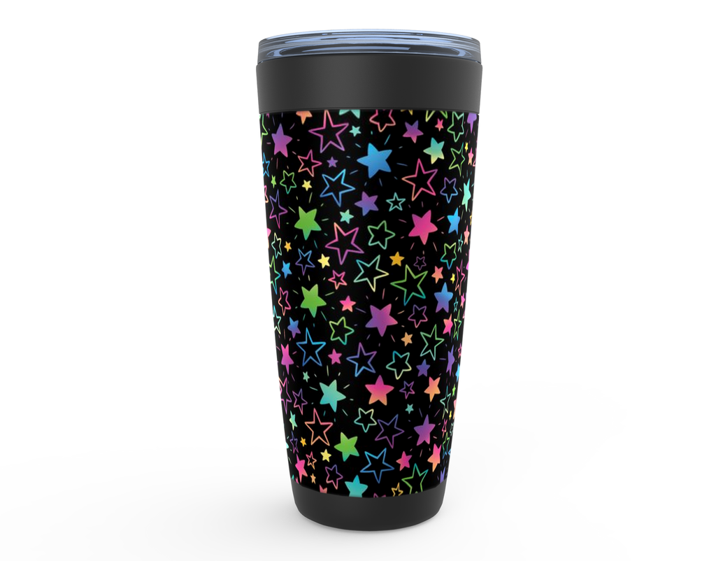 Cowgirl Roots™ Rainbow Stars Design Tumbler 20oz Stainless Steel Insulated Hot and Cold Travel Mugs