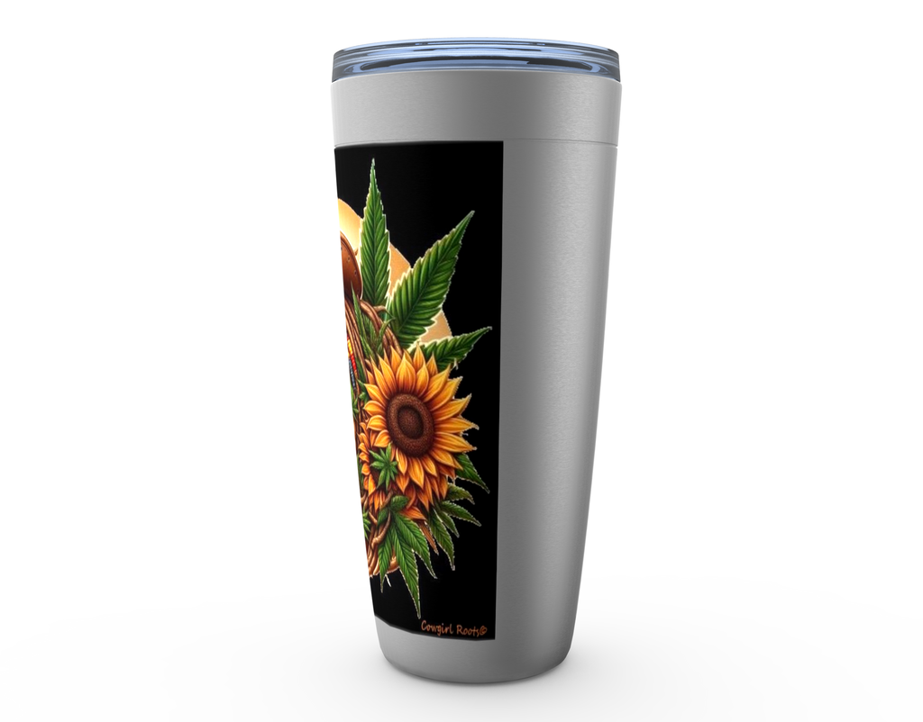 Cowgirl Roots™ Rasta Sunshine Horse Tumbler 20oz Stainless Steel Insulated Hot and Cold Travel Mugs