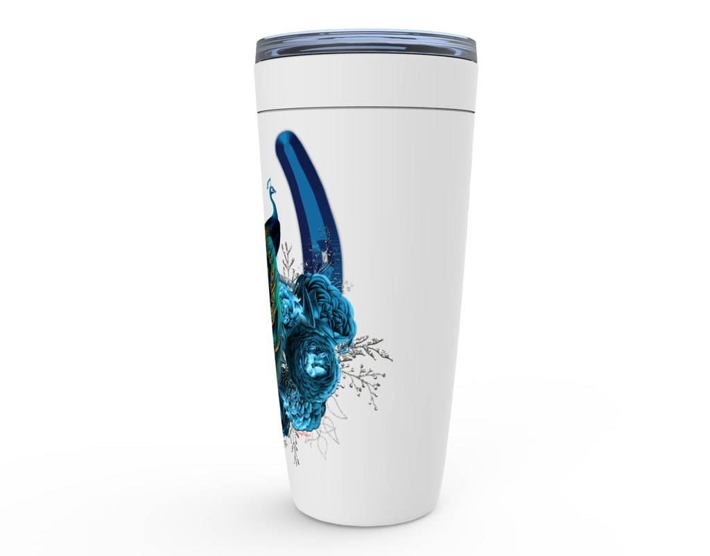 Cowgirl Roots™ Peacock Floral Horseshoe Horseshoes Tumbler 20oz Stainless Steel Insulated Hot and Cold Travel Mugs