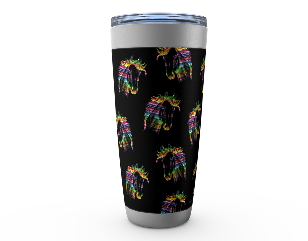 Cowgirl Roots™ Serape Horse Head Tumbler 20oz Stainless Steel Insulated Hot and Cold Travel Mugs