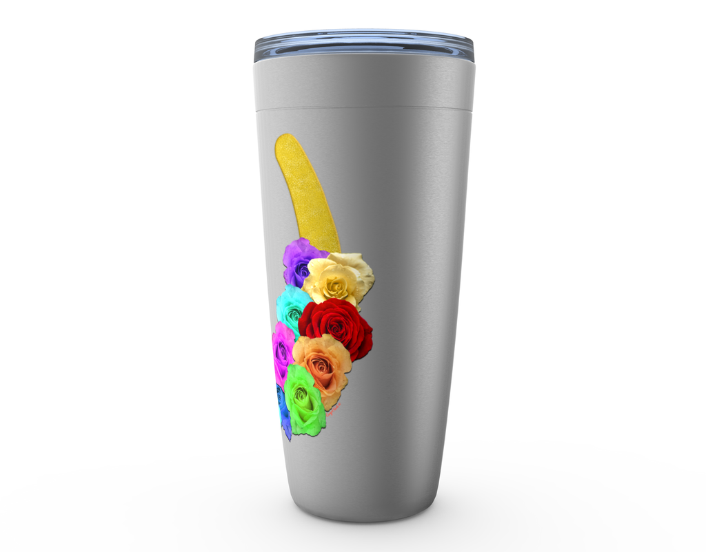 Cowgirl Roots™ Lucky Roses in Yellow Tumbler 20oz Stainless Steel Insulated Hot and Cold Travel Mugs