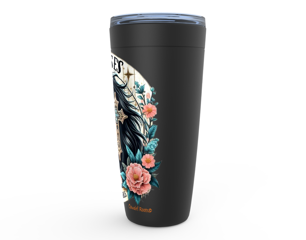 Cowgirl Roots™ Tumbler 20oz Horses Gods Gift to Cowgirls Stainless Steel Insulated Hot and Cold Travel Tumbler Mugs