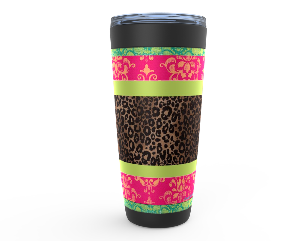 Cowgirl Roots™ Leopard Serape Print Tumbler 20oz Stainless Steel Insulated Hot and Cold Travel Mugs