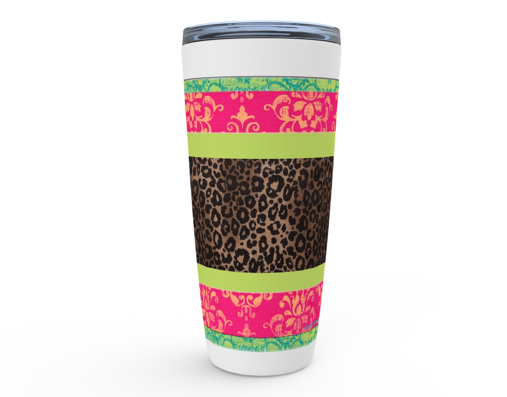 Cowgirl Roots™ Leopard Serape Print Tumbler 20oz Stainless Steel Insulated Hot and Cold Travel Mugs