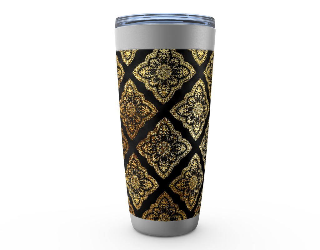 Cowgirl Roots™ Golden Western Royalty Tumbler 20oz Stainless Steel Insulated Hot and Cold Travel Mugs