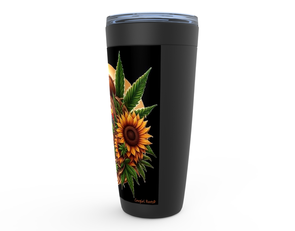 Cowgirl Roots™ Rasta Sunshine Horse Tumbler 20oz Stainless Steel Insulated Hot and Cold Travel Mugs