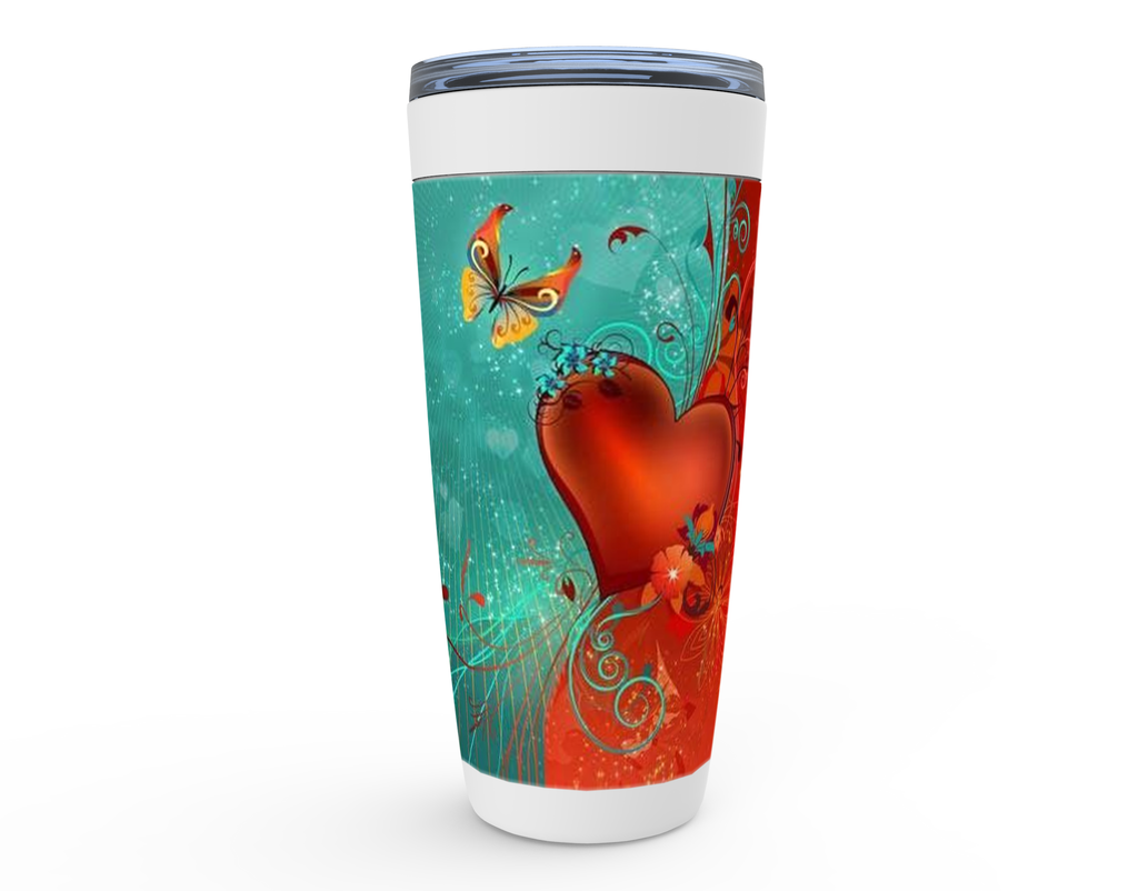 Cowgirl Roots™  Butterfly Love Tumbler 20oz Stainless Steel Insulated Hot and Cold Travel Mugs