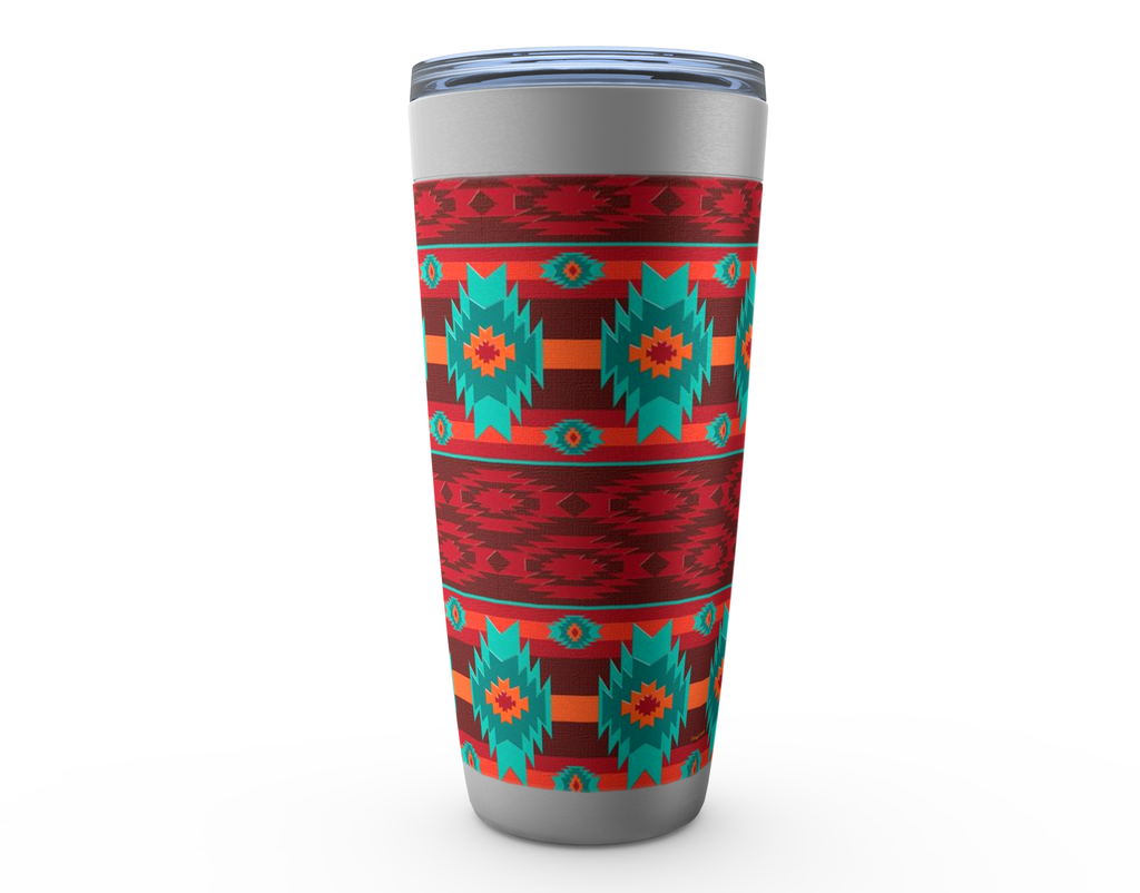 Cowgirl Roots™ Southwestern Red Tumbler 20oz Stainless Steel Insulated Hot and Cold Travel Mugs