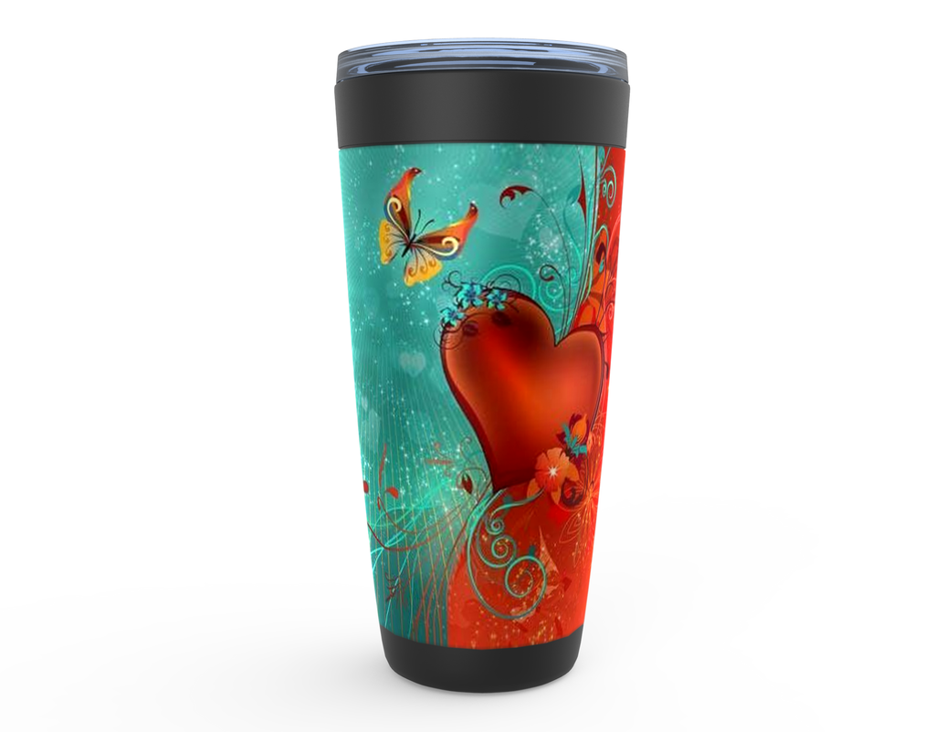 Cowgirl Roots™  Butterfly Love Tumbler 20oz Stainless Steel Insulated Hot and Cold Travel Mugs