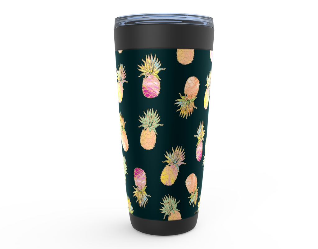 Cowgirl Roots™ Pineapples Design Tumbler 20oz Stainless Steel Insulated Hot and Cold Travel Mugs