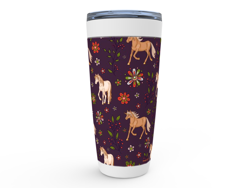 Cowgirl Roots™ Horse Blossoms Tumbler 20oz Stainless Steel Insulated Hot and Cold Travel Mugs