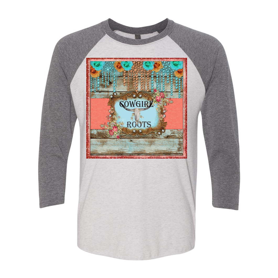 Cowgirl Roots™  Cowgirl Roots 3/4 Sleeve T Shirt