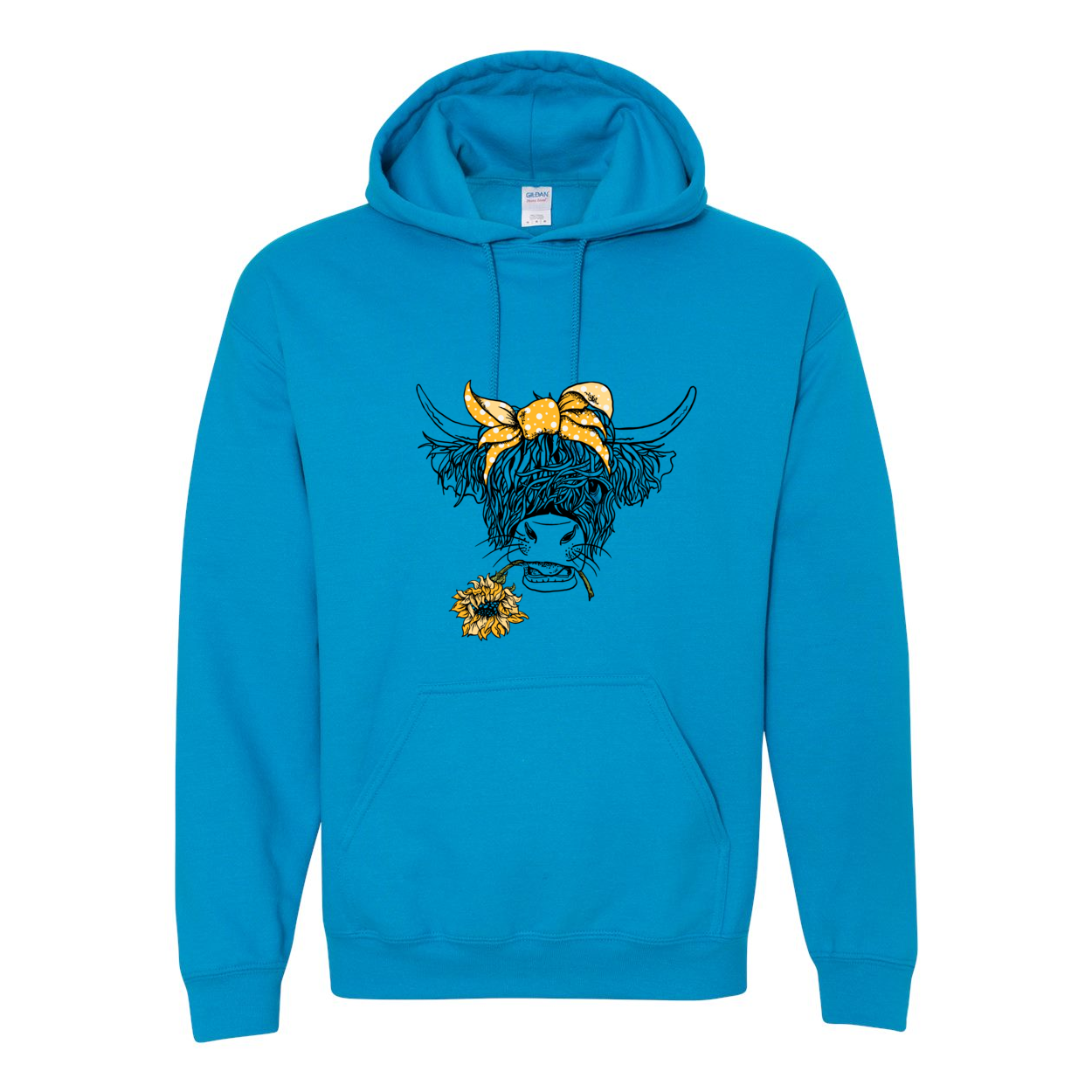 Cowgirl Roots™ Shaggy Cow, Pull Over Front Pocket Hoodies