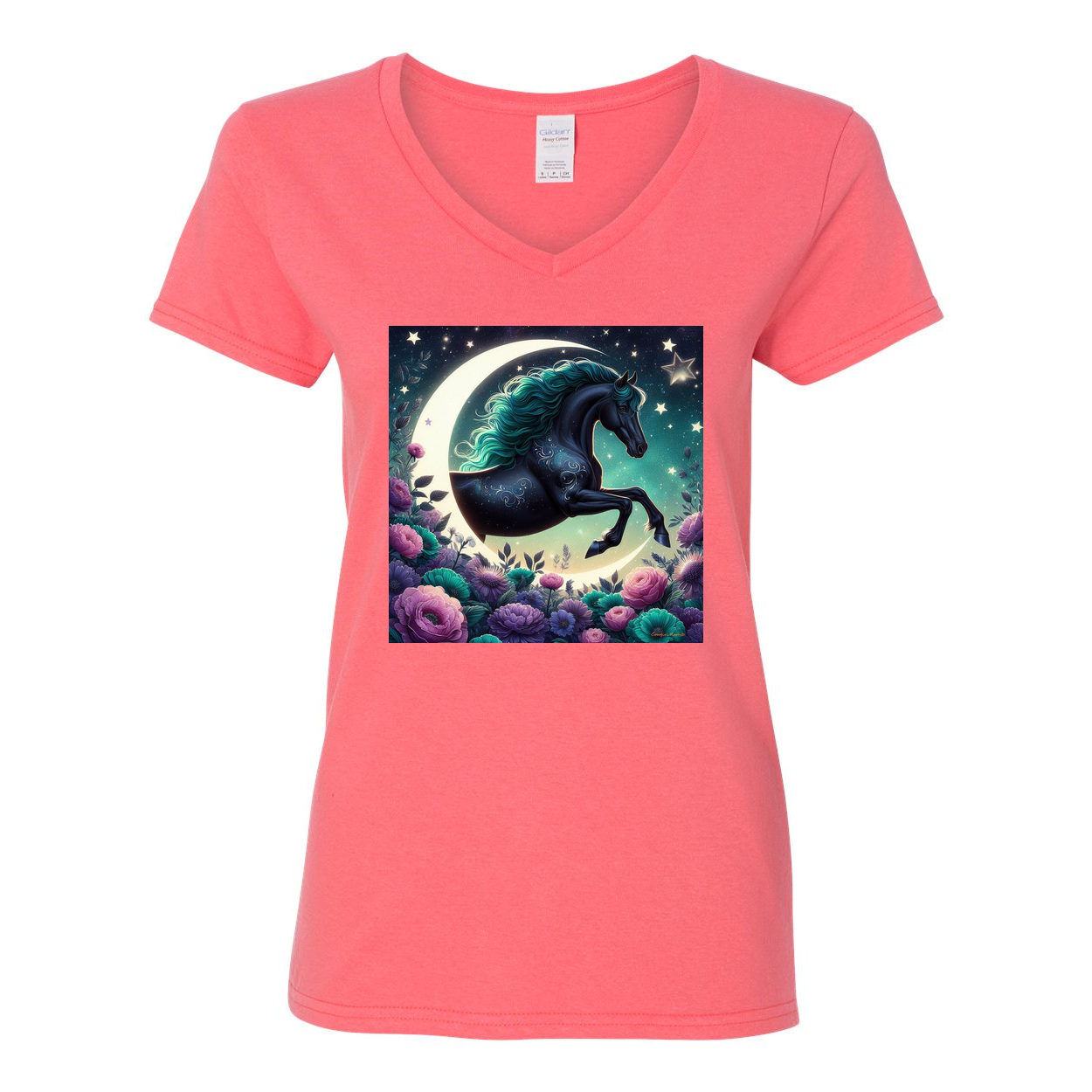 Dancing Filly V Neck T Shirts