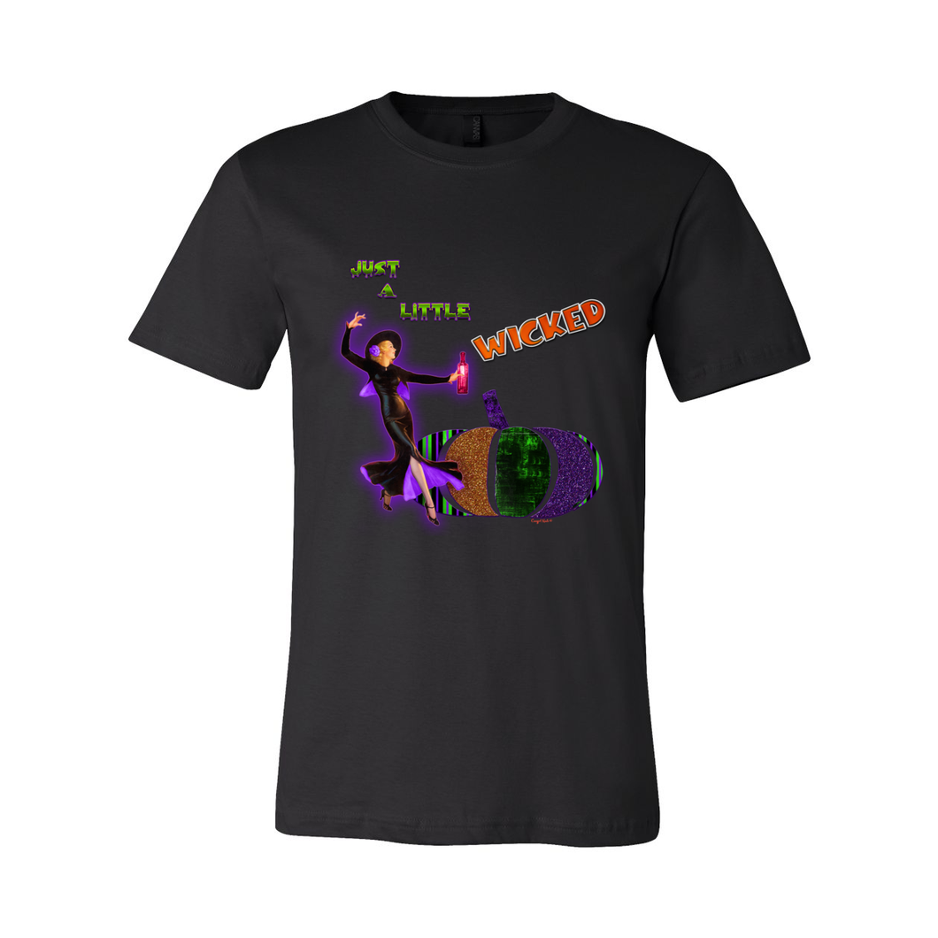 Just a Little Wicked, Halloween Unisex Style Cotton T Shirts