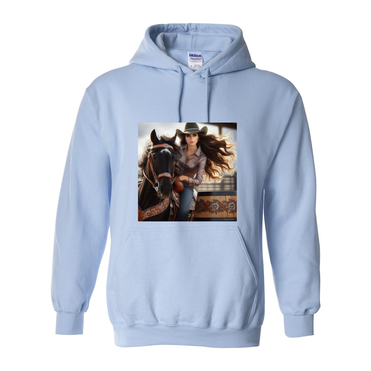 Rodeo Barrel Racer Pull Over Front Pocket Hoodies