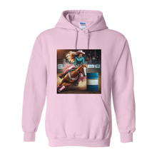 Load image into Gallery viewer, Turn N Burn Barrel Racer Pull Over Front Pocket Hoodies
