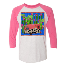 Load image into Gallery viewer, Cactus Cowgirl Three Quarter 3/4 Sleeve Raglan T Shirts

