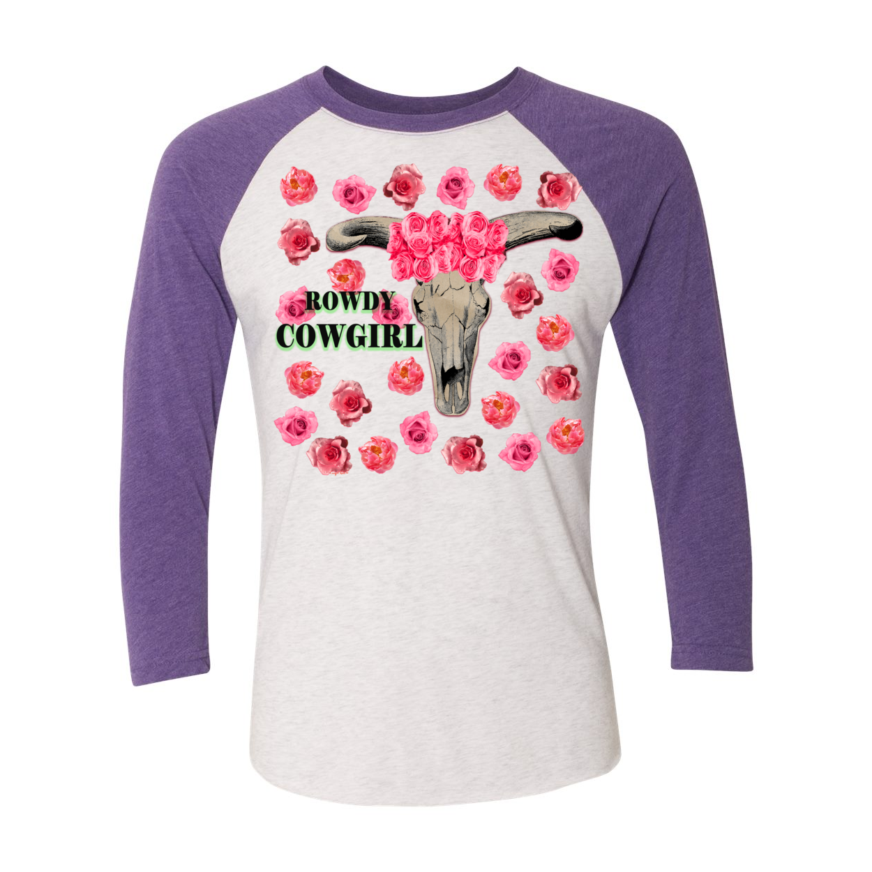 Cowgirl Roots™  Rowdy Cowgirl 3 4 Sleeve T Shirt