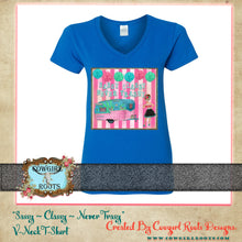 Load image into Gallery viewer, Sassy Classy Never Trashy V-Neck Cotton T-Shirts
