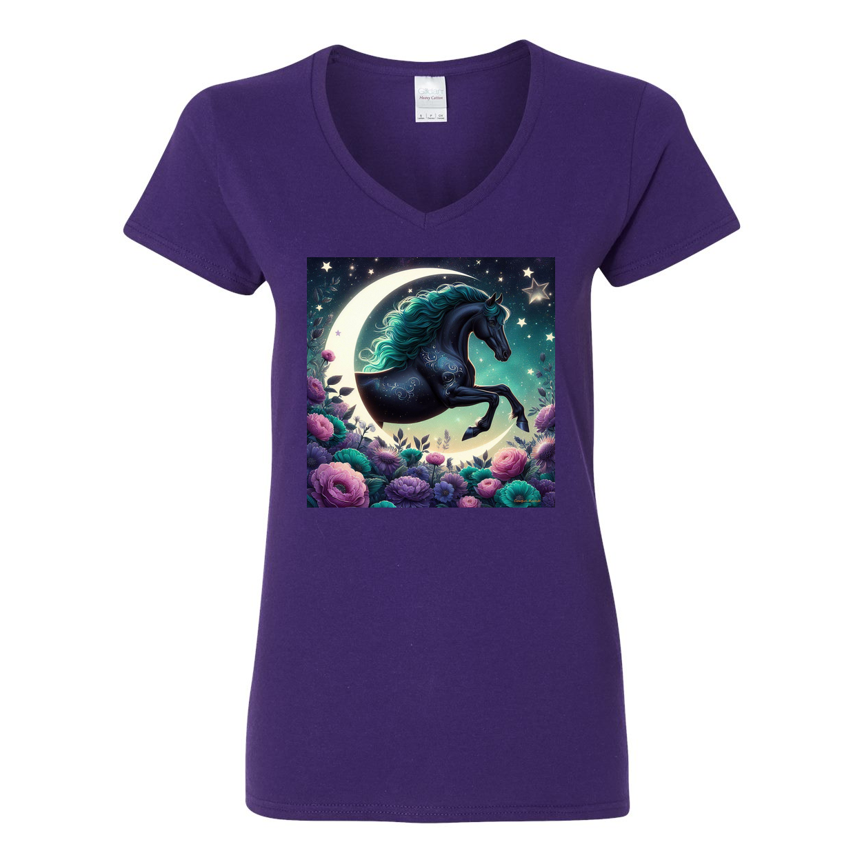 Dancing Filly V Neck T Shirts