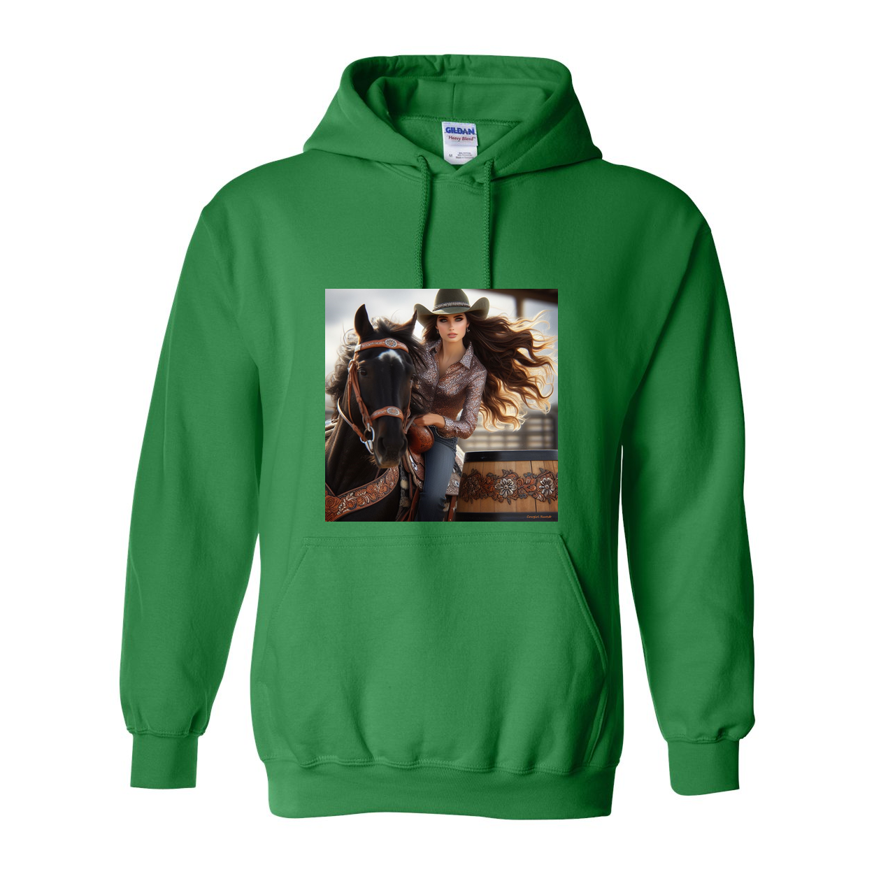 Rodeo Barrel Racer Pull Over Front Pocket Hoodies