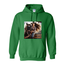 Load image into Gallery viewer, Rodeo Barrel Racer Pull Over Front Pocket Hoodies
