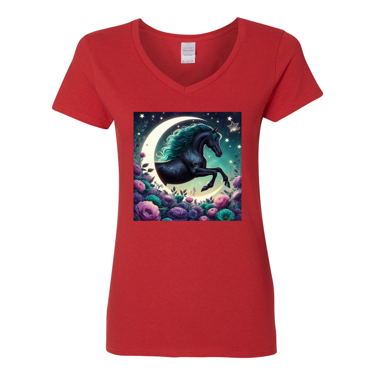 Dancing Filly V Neck T Shirts