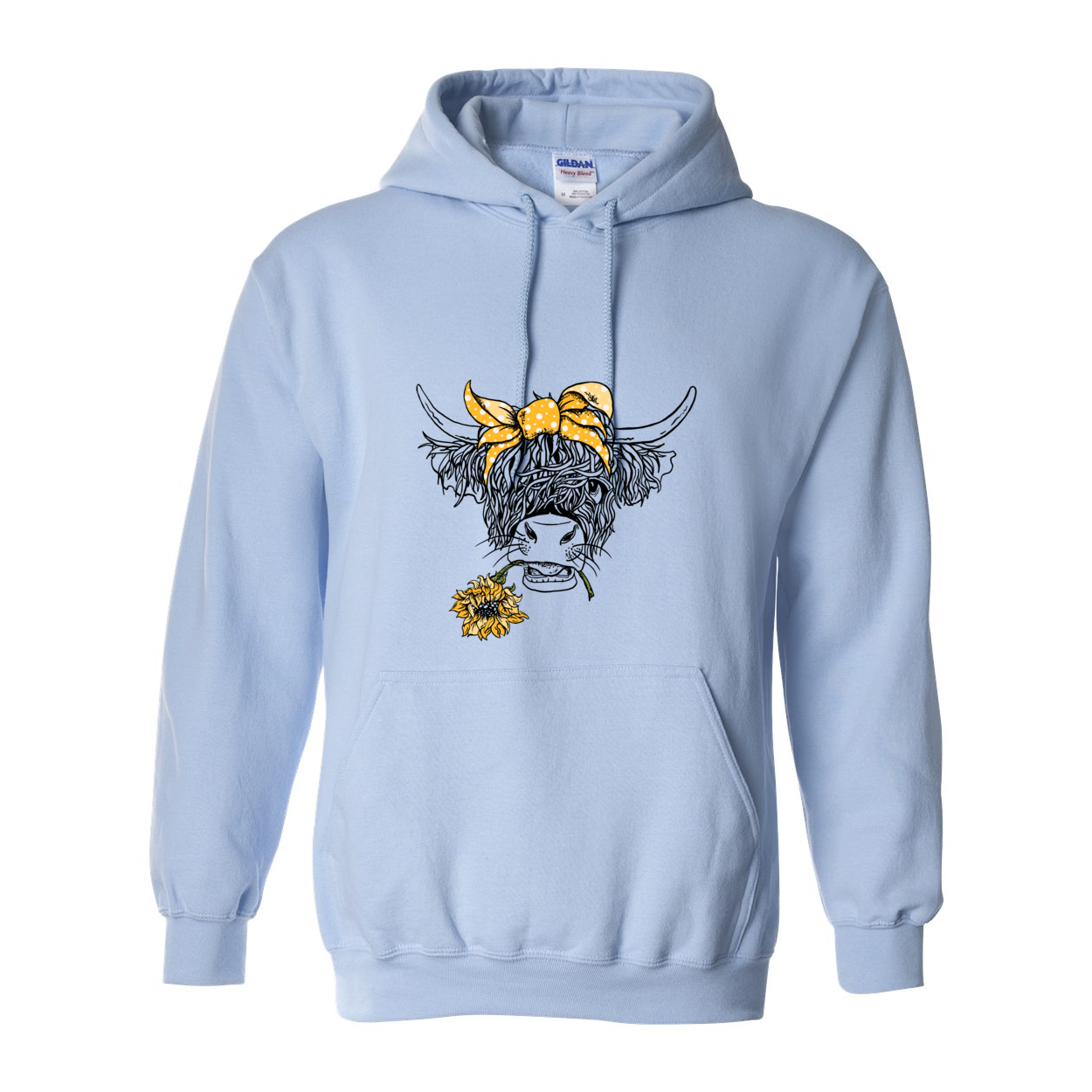 Cowgirl Roots™ Shaggy Cow, Pull Over Front Pocket Hoodies