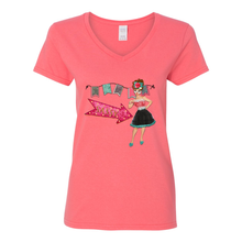 Load image into Gallery viewer, Sassy Girl V-Neck Cotton T-Shirts
