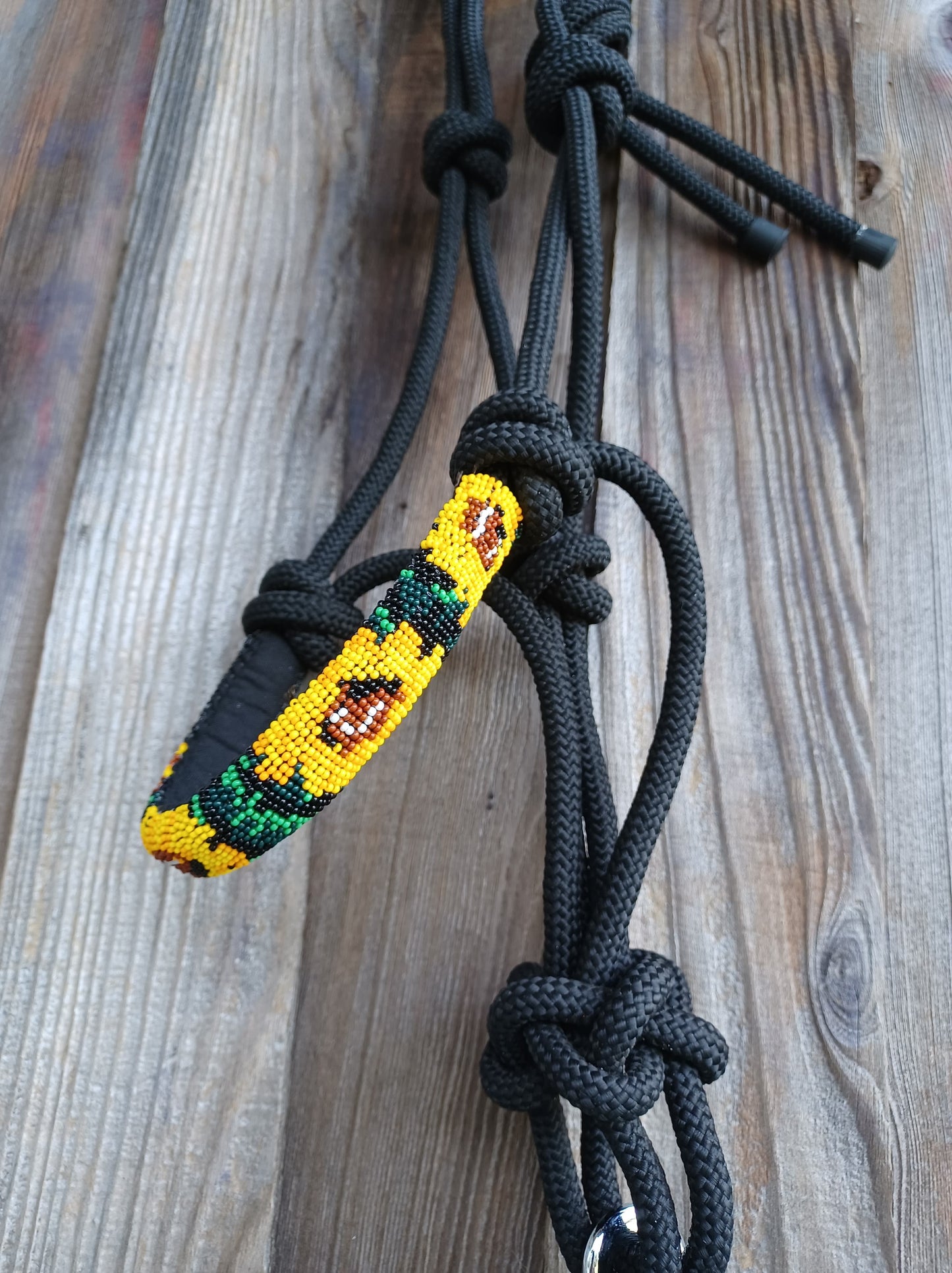 Sunflower Beaded Rope Horse and Pony Halters with Lead