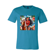 Load image into Gallery viewer, Hawaiian Cowgirl on Horse T Shirts
