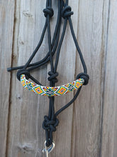 Load image into Gallery viewer, Comanche Tribal Feather Star Hand Beaded Rope Halter with Lead Rope For Horse or Pony
