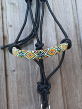 Load image into Gallery viewer, Comanche Tribal Feather Star Hand Beaded Rope Halter with Lead Rope For Horse or Pony

