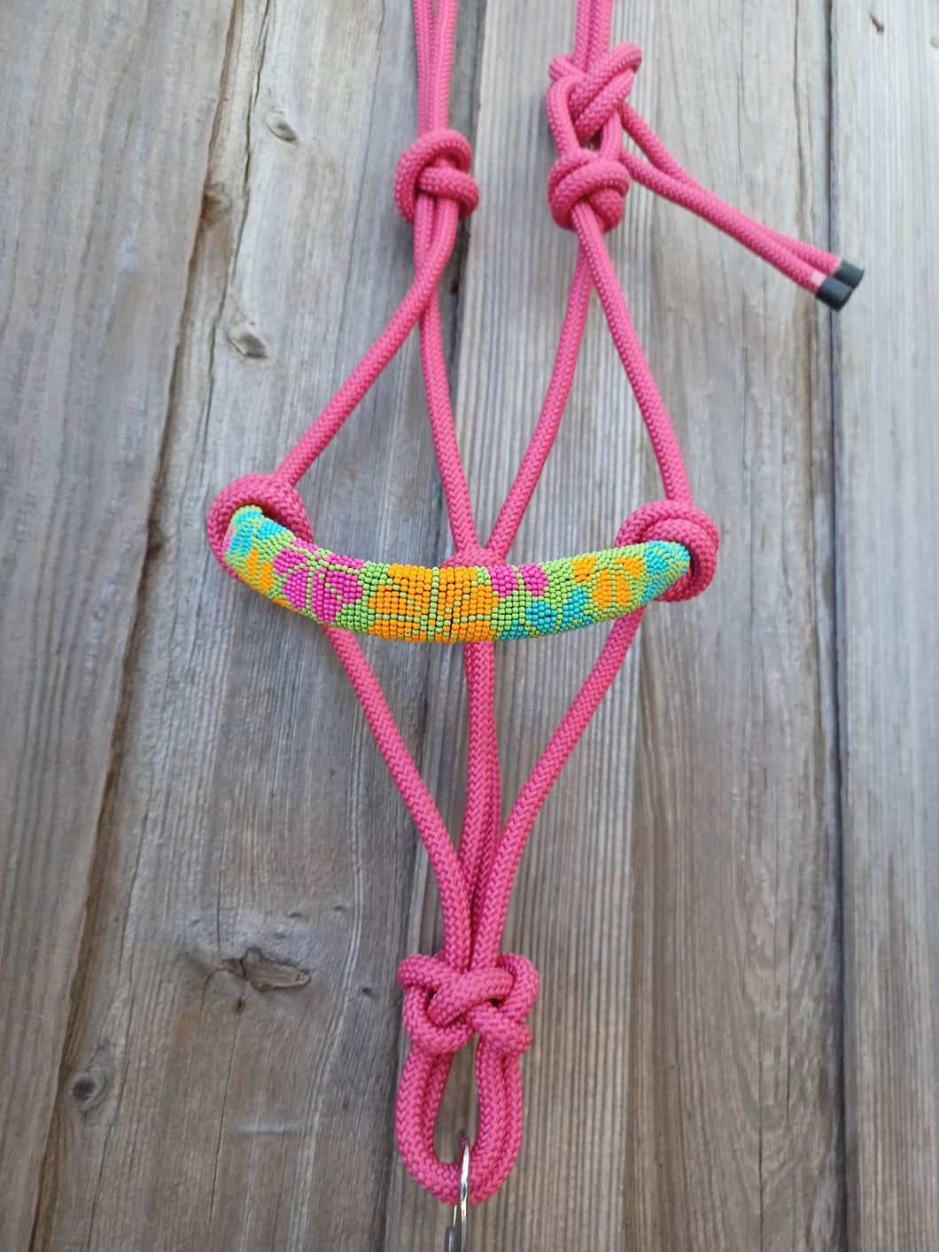 Daphne's Mystery Machine Hand Beaded Rope Halter with Lead Rope For Horse and Pony