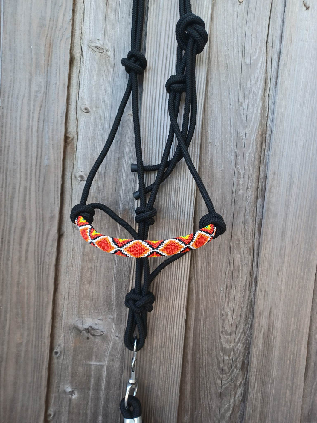 Tribal Diamond Beaded Rope Horse and Pony Halters with Lead