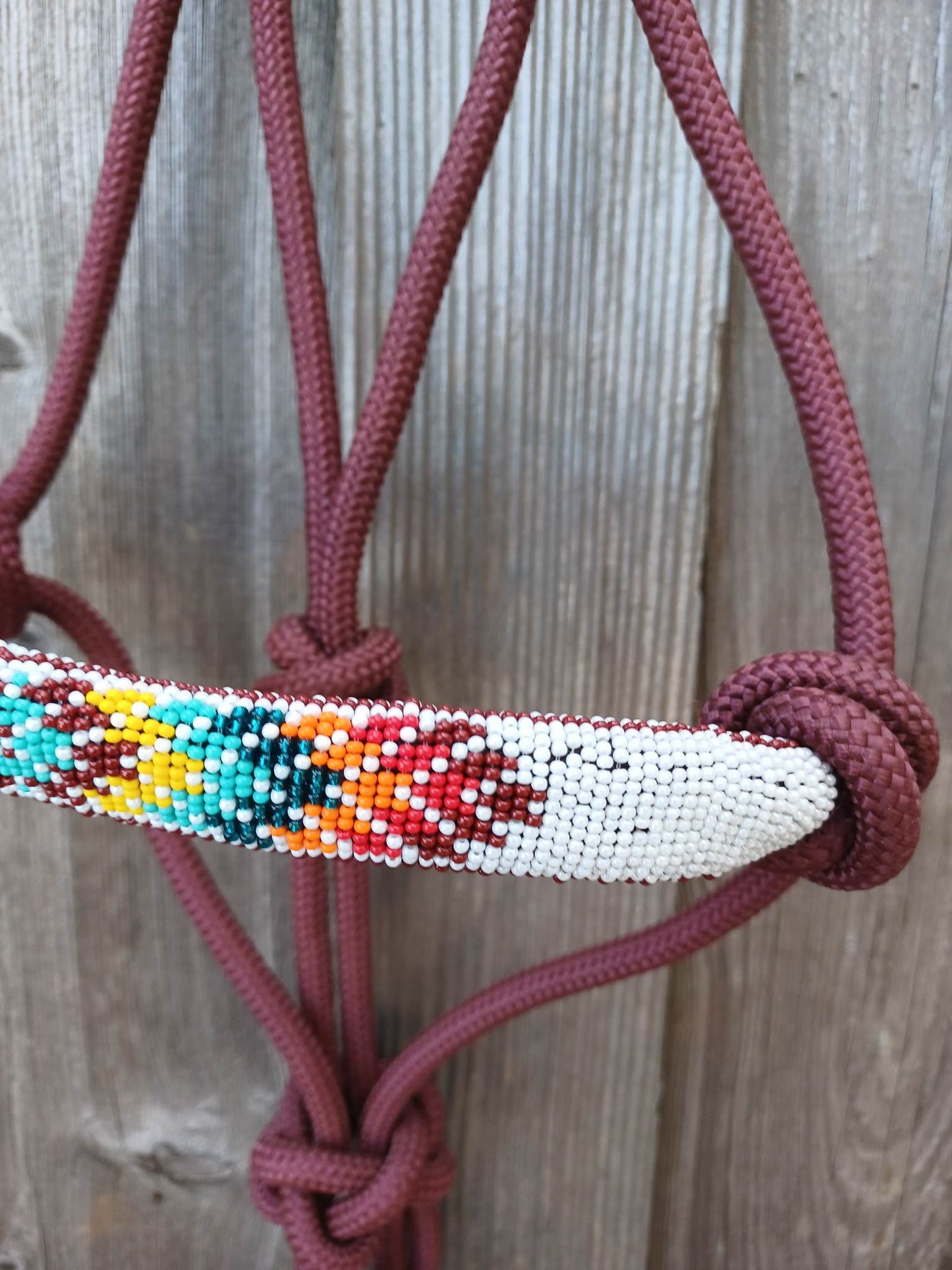 Tribal Love Beaded Rope Horse and Pony Halters with Lead