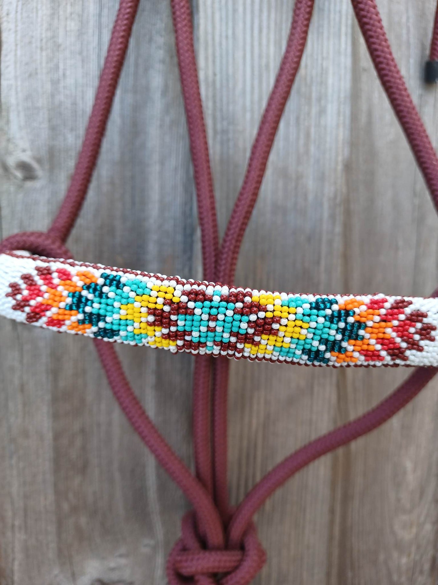 Tribal Love Beaded Rope Horse and Pony Halters with Lead