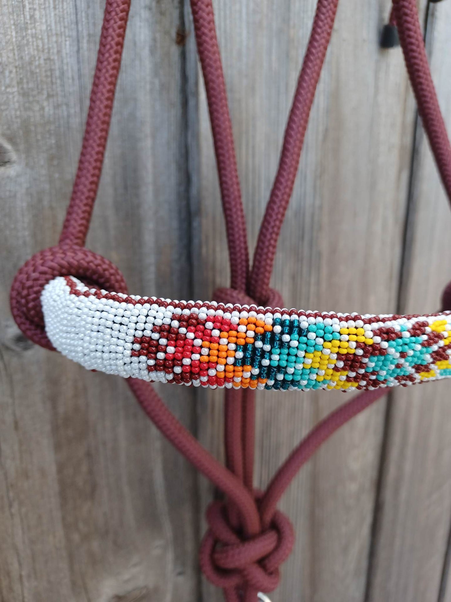 Tribal Love Beaded Rope Horse and Pony Halters with Lead