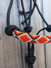 Load image into Gallery viewer, African Warrior Diamond Tribal Hand Beaded Rope Halter with Lead Rope For Horse and Pony

