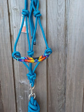 Load image into Gallery viewer, Fire and Ice Arrows Hand Beaded Rope Halter with Lead Rope For Horse and Pony
