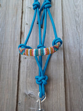 Load image into Gallery viewer, Cowgirl Roots™  Serape Warrior, Beaded Rope Horse Halter, with Lead Rope, Horse and Pony Blueer, with Lead Rope, Horse and Pony
