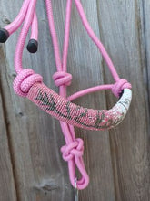 Load image into Gallery viewer, Cowgirl Roots™  Love Arrow Pink, Beaded Rope Horse Halter, with Lead Rope, Horse and Pony
